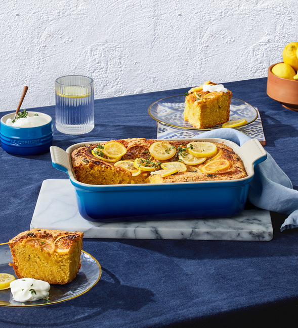 Lemon-Thyme Polenta and Olive Oil Cake